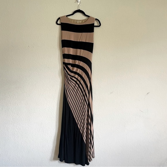 Soft Surroundings womans asymmetrical striped maxi dress petite Small stretchy - Picture 1 of 10
